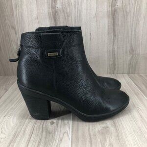 Sofft Ankle Boots Womens 8M Aqua Sofft Gwenith Black Leather Zip Booties
